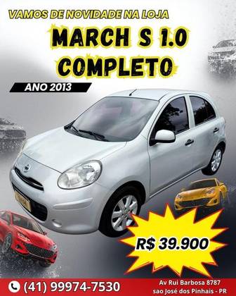 NISSAN MARCH 1.0 16V FLEX 4P MANUAL NISSAN MARCH 1.0 16V FLEX 4P MANUAL